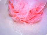 Soapy sponge with suds