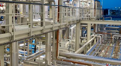 Chemical production plant image. Our chemical intermediates are important building blocks in various end-use industries.