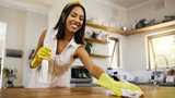 Household cleaning, hand, cloth, liquid