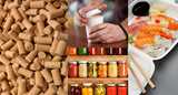 Collage with different types of food packaging. With food packaging containing Expancel Microspheres, you'll be sure to avoid moisture absorption as well as shrinkage. 