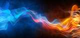 Artwork of colorful flames