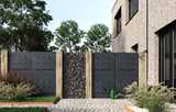 The Rainblock® placed as a garden fence