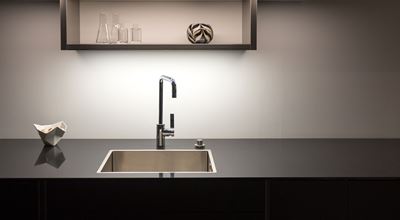 Black kitchen top counter