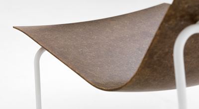 A chair seat crafted from bio-based material