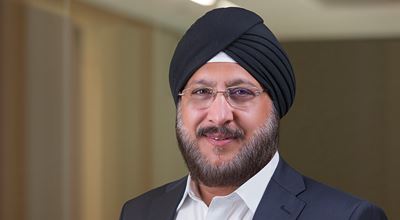 Portrait of Sobers Sethi, Senior Vice President of Emerging Markets and China at Nouryon.