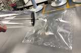 Tedlar bag used for gas sampling in analytical chemistry—part of Nouryon’s environmental monitoring processes.