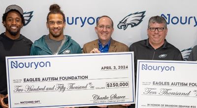 Promotional image for Nouryon’s partnership with the Philadelphia Eagles—highlighting brand collaboration and community outreach.