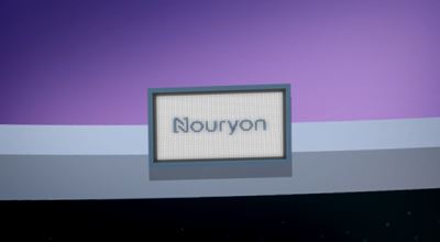 Vector image of and electronic LED device showing the brand logo Nouryon.